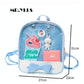 Mini Clear Kids Backpack With Bow - Perfect For School - Blue