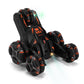 360-degree Swing Arm Rc Stunt Car - 2.4g Single Control 5 Wheels - Grey