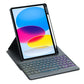 360 Rotation Bluetooth Keyboard Leather Case For Ipad 10.9 2022 With Backlight - Pink
