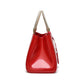 Patent Leather Shoulder Bag For Women - Glue Closure - Red