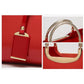 Patent Leather Shoulder Bag For Women - Glue Closure - Red