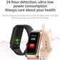 Bluetooth Smart Bracelet With Hd Screen - Rose Gold