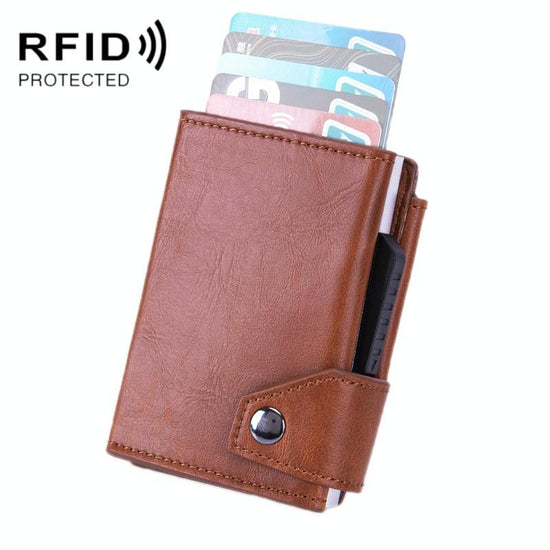 Rfid-protected Aluminum Coin Purse - Secure & Stylish - Mad Horse Aprico