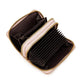 Double Layer Zipper Wallet Multi Card Slot Large Capacity Rhombus Design - Black