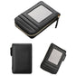 Multi Slot Short Card Holder With Zipper Coin Purse Pu Leather - Light Green