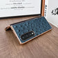 For Samsung Galaxy Z Fold4 5G Ostrich Leather Phone Case - Blue