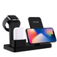 3 In 1 Wireless Charger For Iphone Apple Watch Airpods & Android Black