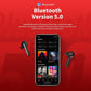 Waterproof Wireless Bluetooth Earphones - Stereo 5.0 - Black
