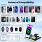 Foldable 15W Magnetic Wireless Charger With Ambient Light - Black