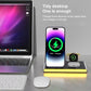 Foldable 15W Magnetic Wireless Charger With Ambient Light - Black