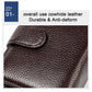 Men Anti-magnetic Leather Rfid Wallet - Black - Black