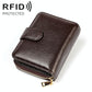 Men Anti-magnetic Leather Rfid Wallet - Black - Black