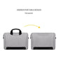 Waterproof Oxford Cloth Laptop Bag With Concealed Handle & Luggage Tie Rod - Black