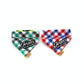 Cotton Plaid Dog Scarf Small And Medium-Sized Dog Saliva Towel - Size M 30-40Cm - Green