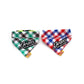 Cotton Plaid Dog Scarf Small And Medium-Sized Dog Saliva Towel - Size M 30-40Cm - Green