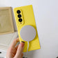 For Samsung Galaxy Z Fold4 5G Magnetic Skin Case - Magsafe - Yellow