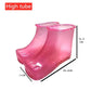 Portable Plastic Bubble Foot Bucket 16.5Cm Height Fits Size 42 Shoes - Rose Red