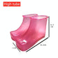 Portable Plastic Bubble Foot Bucket 16.5Cm Height Fits Size 42 Shoes - Rose Red