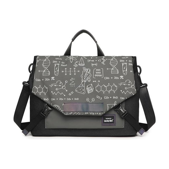 Anti-Drop Crossbody Laptop Bag - 16 Inch Airbag Design - Black Gray Equation