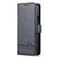 For Samsung Galaxy Z Fold4 5G Leather Magnetic Phone Case - Calf Texture - Black