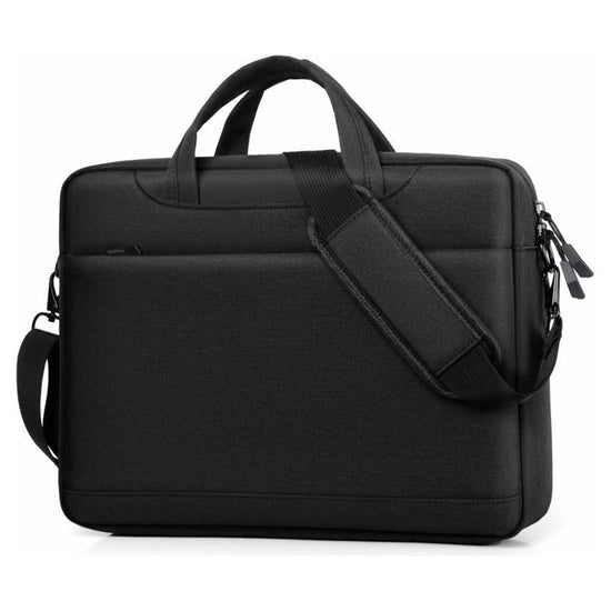 Thickened Airbag Laptop Messenger Bag - Fits 15.6-16.1 Inches - Black