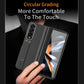 Samsung Galaxy z Fold 4 Leather Wristband Phone Case - Black