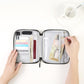 Passport Wallet With Handle Document Organizer & Card Holder - Black