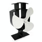 High-temp Metal Heat-powered Stove Fan - 3 Blades - Black