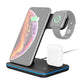3 In 1 Magnetic Wireless Charger With Touch Ring Light - Black