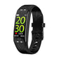 Smart Bracelet With Heart Rate Monitor And Call Reminder - Waterproof - Black