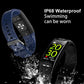 Smart Bracelet With Heart Rate Monitor And Call Reminder - Waterproof - Black