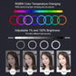 10.2 Curved Rgbw Led Ring Light Kit with Tripod Dual Phone Brackets Remote and Clamp