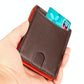 Anti-magnetic Leather Wallet with Zipper for Men - Rfid Protection - Black