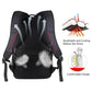 Portable Dual-Shoulder Laptop Backpack - Foldable & Removable Black