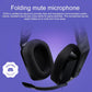Foldable Wired Gaming Headset With Mic - Black