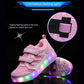 Rechargeable Double Wheel Roller Skating Shoes - Ultra Light Mesh Surface - Size 30 - Black