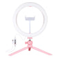 10.2 Led Ring Light With Tripod And Phone Clamp - 3 Modes Dual Colour Temperature Dimmable - Black
