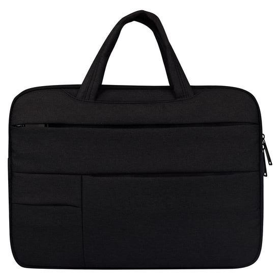 14 Inch Laptop Tablet Bag With Multiple Pockets And Soft Handle - Black