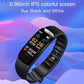 Smart Bracelet With Call Reminder Hr / Bp Monitoring Sleep / Sedentary Tracking And Remote Control - Black