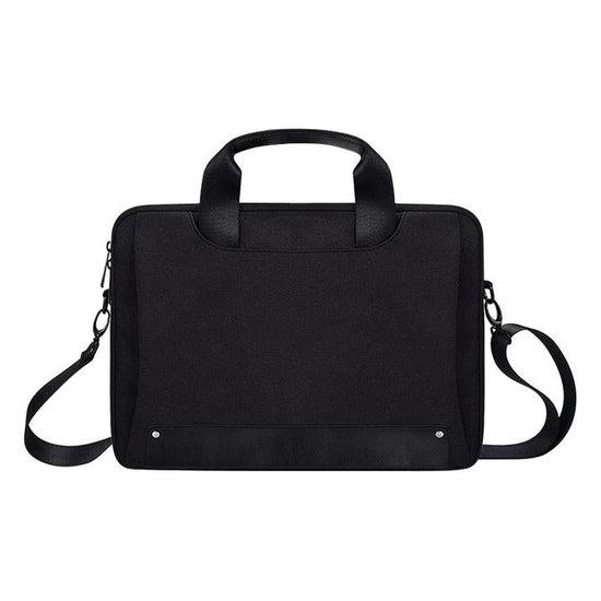 Waterproof Oxford Cloth Laptop Bag With Concealed Handle & Luggage Tie Rod - Black
