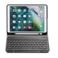Ultra-Thin Bluetooth Keyboard Leather Case For Ipad Air / Pro 10.5 With Pen Slot & Holder - Black