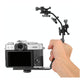 Aluminum L-Shaped Flash Bracket Camera Holder - Black