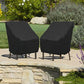 Waterproof Oxford Cloth Furniture Set Cover - Protects Outdoor Table And Chairs - 102X79X70Cm - Black