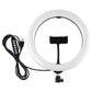 10.2 Usb Led Ring Light With 10 Modes Cold Shoe Tripod & Phone Clamp - Black