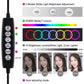 10.2 Usb Led Ring Light With 10 Modes Cold Shoe Tripod & Phone Clamp - Black