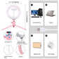 7.9 Led Ring Light With Tripod And Phone Clamp - 3 Modes Dimmable Dual Colour Temperature