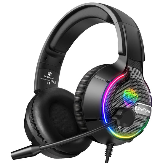 Adjustable Rgb Gaming Headset With Mic Black