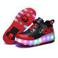 Rechargeable Light Skating Shoes for Kids - Size 30 Two-wheeled - Blue