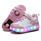 Rechargeable Light Skating Shoes for Kids - Size 30 Two-wheeled - Blue