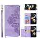 Floral Leather Phone Wallet for Samsung Galaxy z Fold 4 - Embossed - Pink